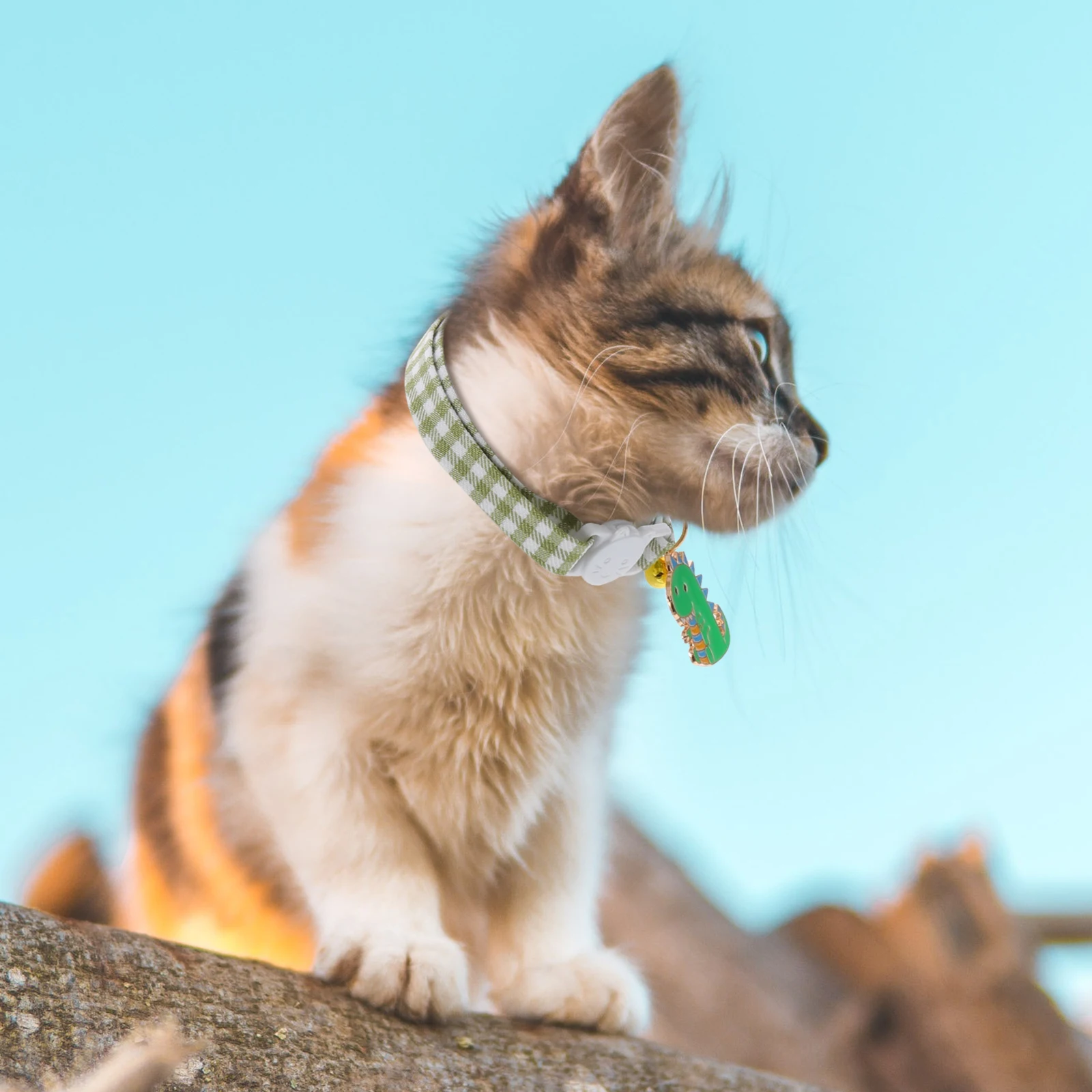 

2 Pcs Cat Collar Pendant Kitten Collars Detachable Bell for Cats Cotton Polyester with Cute Small