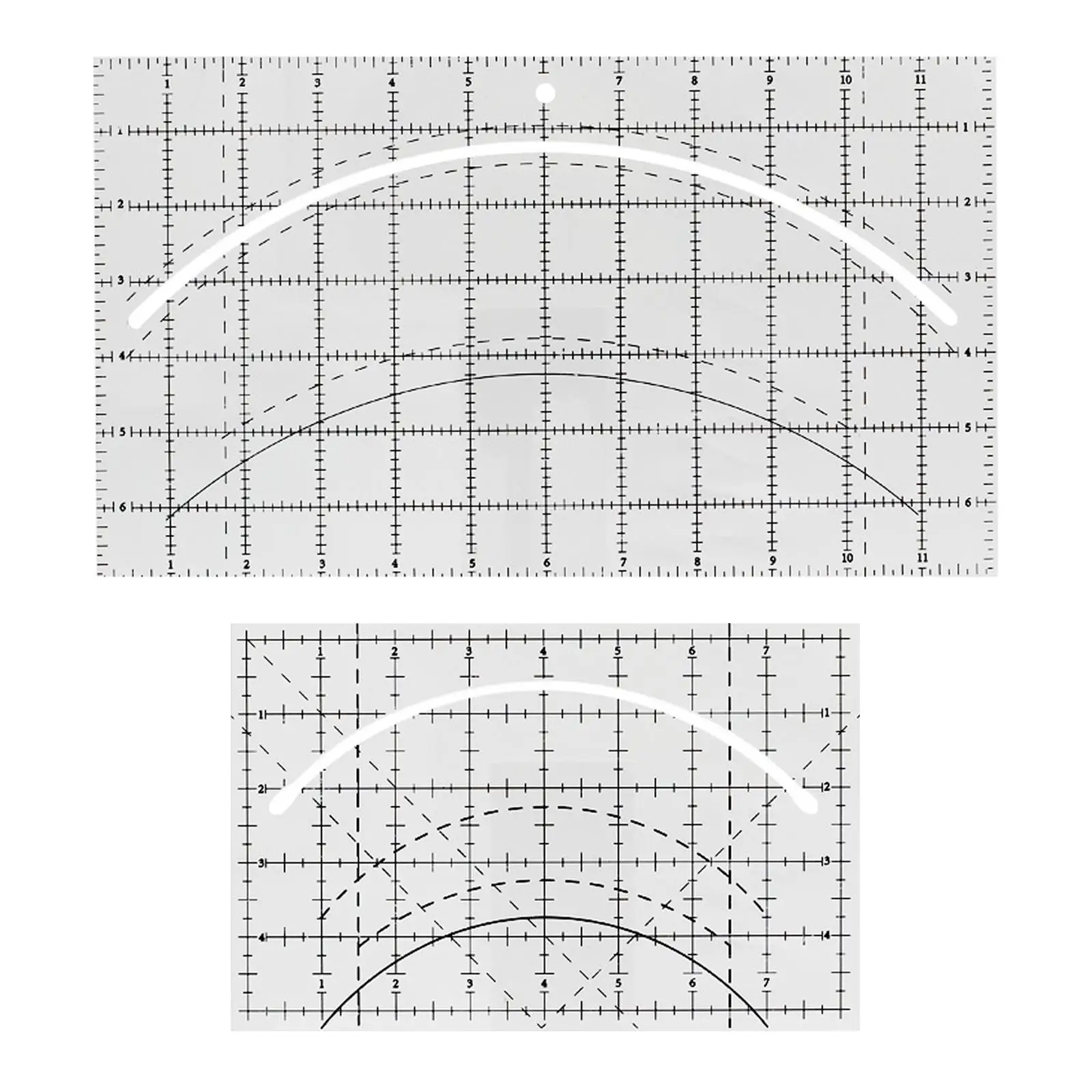 Quilting Acrylic Template Arcs Fans Quilt Circle Ruler DIY Tool Curve Style for Household Machine