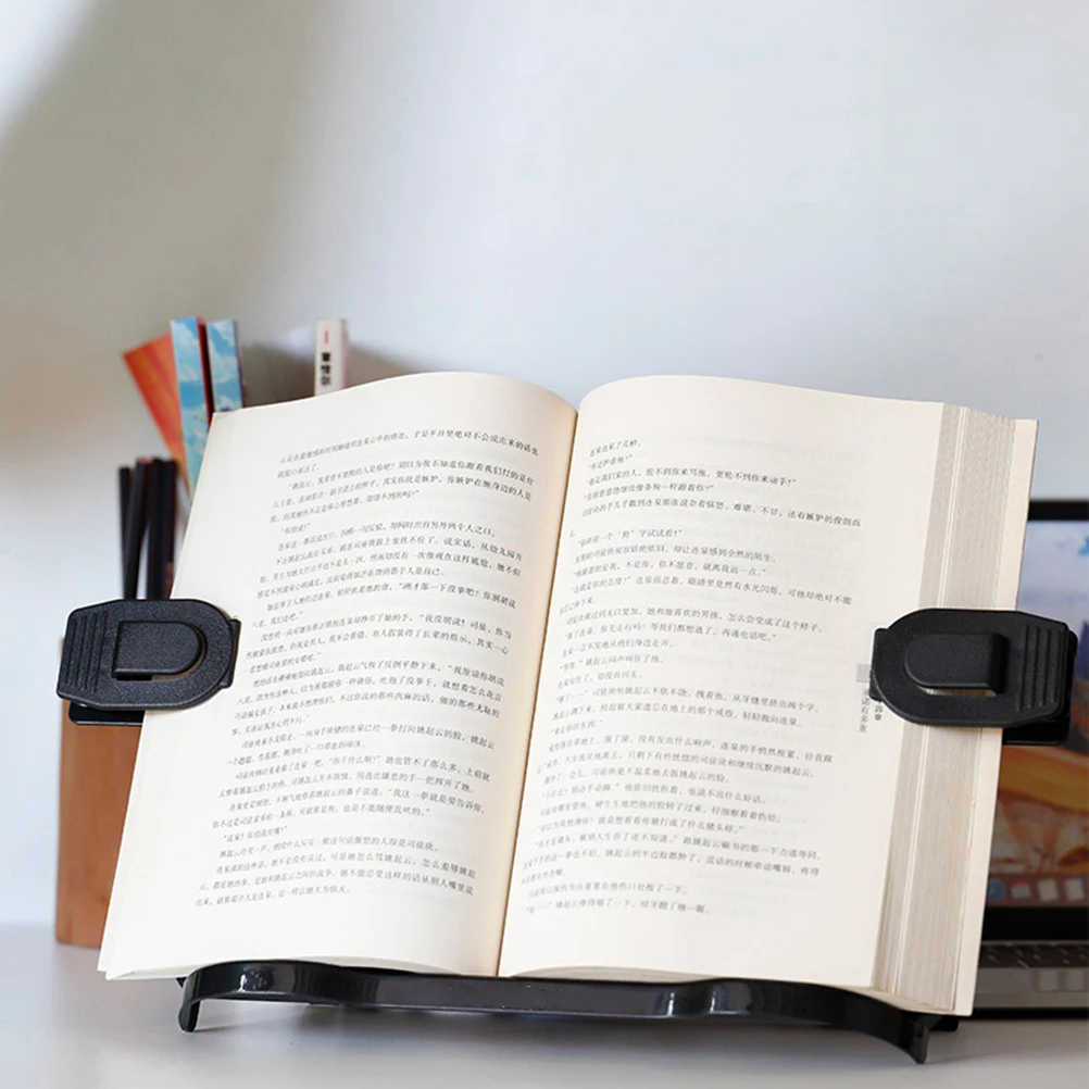 

Desktop St Children's Reading Rack ABS Laptop Books H Black Students Desk Book St Student Book Holder Adjustable Buckle