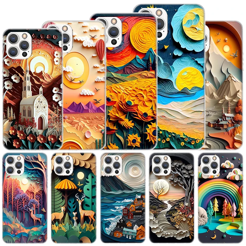 Natural Trees in Mountain Ranges Soft Case For iPhone 16 15 Plus 11 12 13 Mini 14 Pro Max Apple Phone Cover X XS XR SE 7 8 SE Co