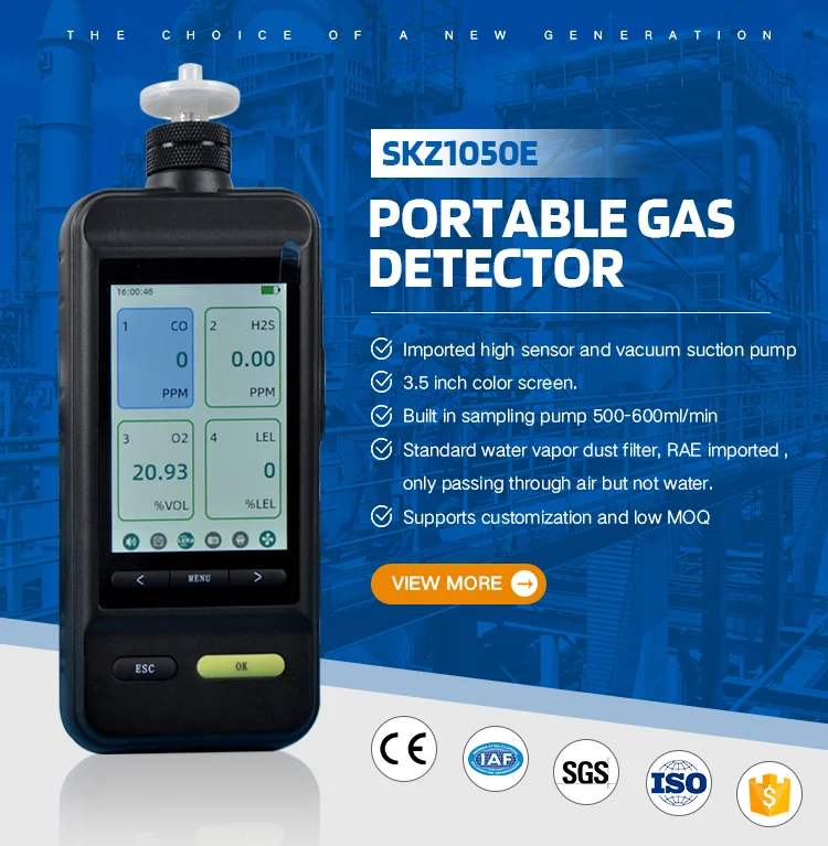 Color Screen Digital  3 in 1 Multi Gas Purity Analyzer