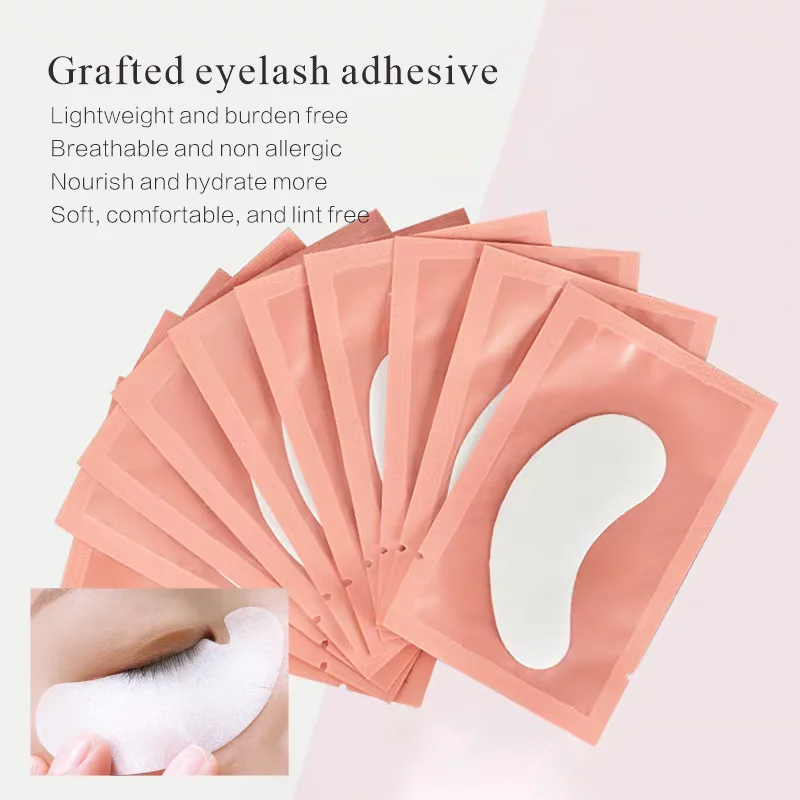 50/100Pairs Eye Patches Under Eyelash Pads for Building Hydrogel Paper Patches Lint Free Stickers for False Eyelashes