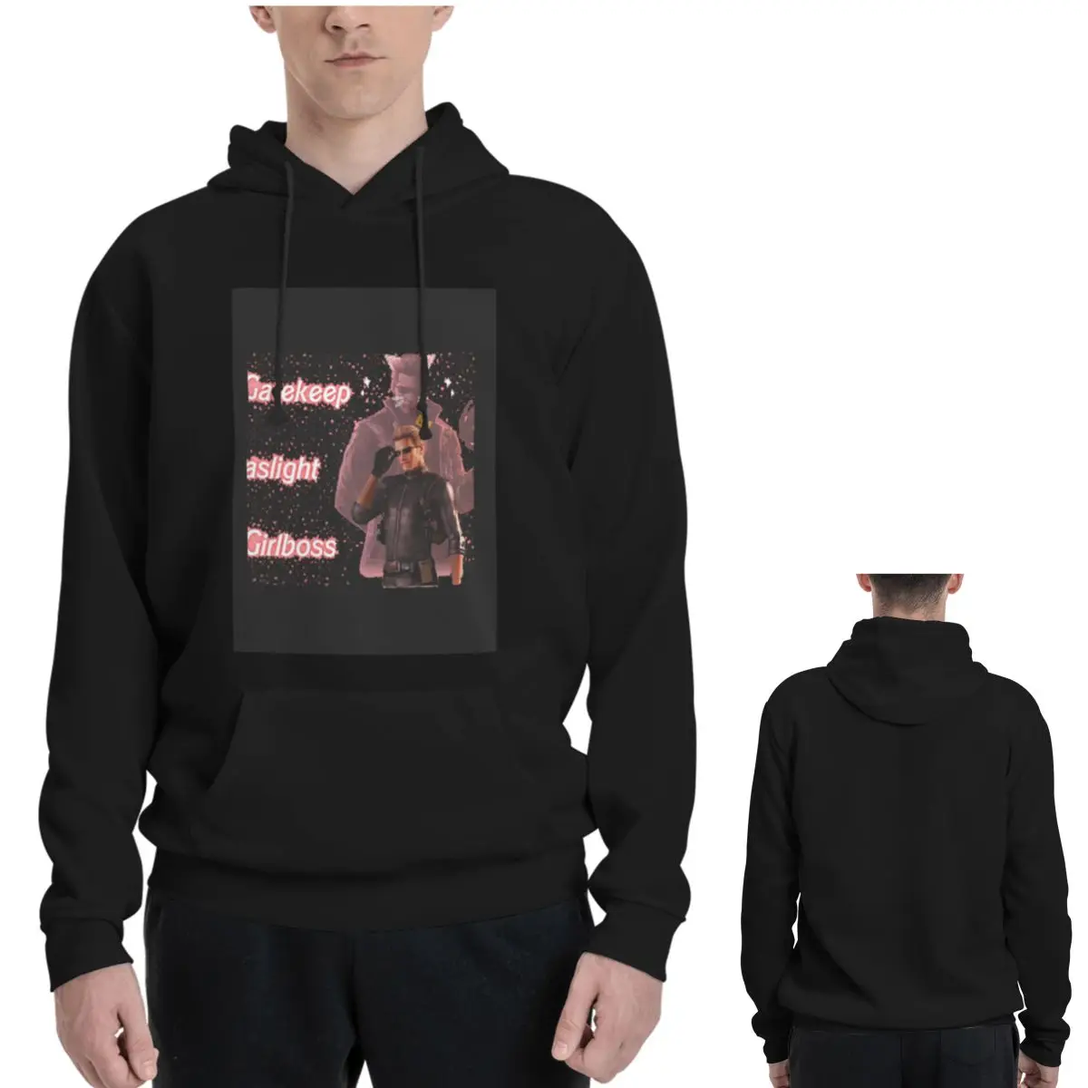 Albert Wesker Gaslight Gatekeep Girlboss Hoodies Men's Women Casual Pullover Sweatshirt Hip Hop Long Sleeve Hooded Autumn Winter