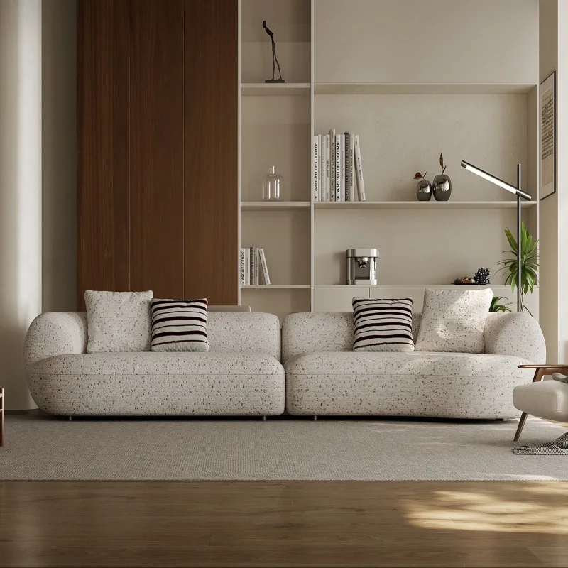 Large and small apartment designer module villa straight row sofa