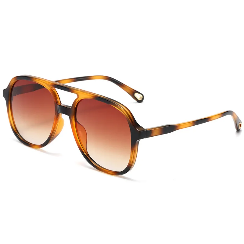 Neue Mode Luftfahrt Sonnenbrille Frauen Großen Rahmen Leopard Grün Brillen Trend Pilot Sonnenbrille Cool Driving Shades UV400 – Detail 7