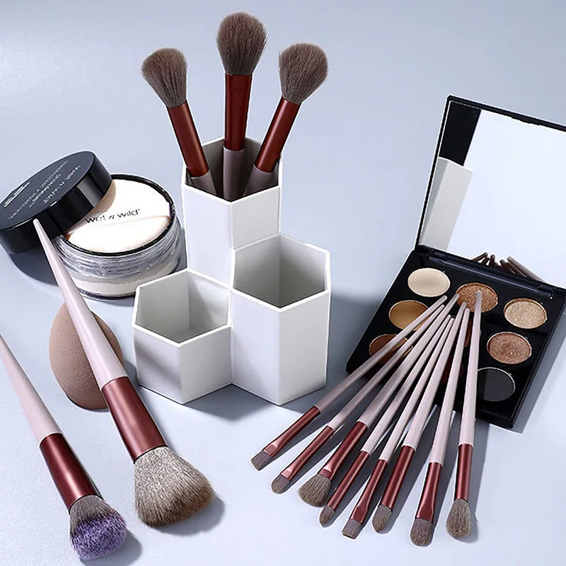 13 PCS Makeup Brushes Set Eye Shadow Foundation Blush Powder Brush Blending Cosmetic Beauty Soft Kabuki Fluffy Makeup Tools