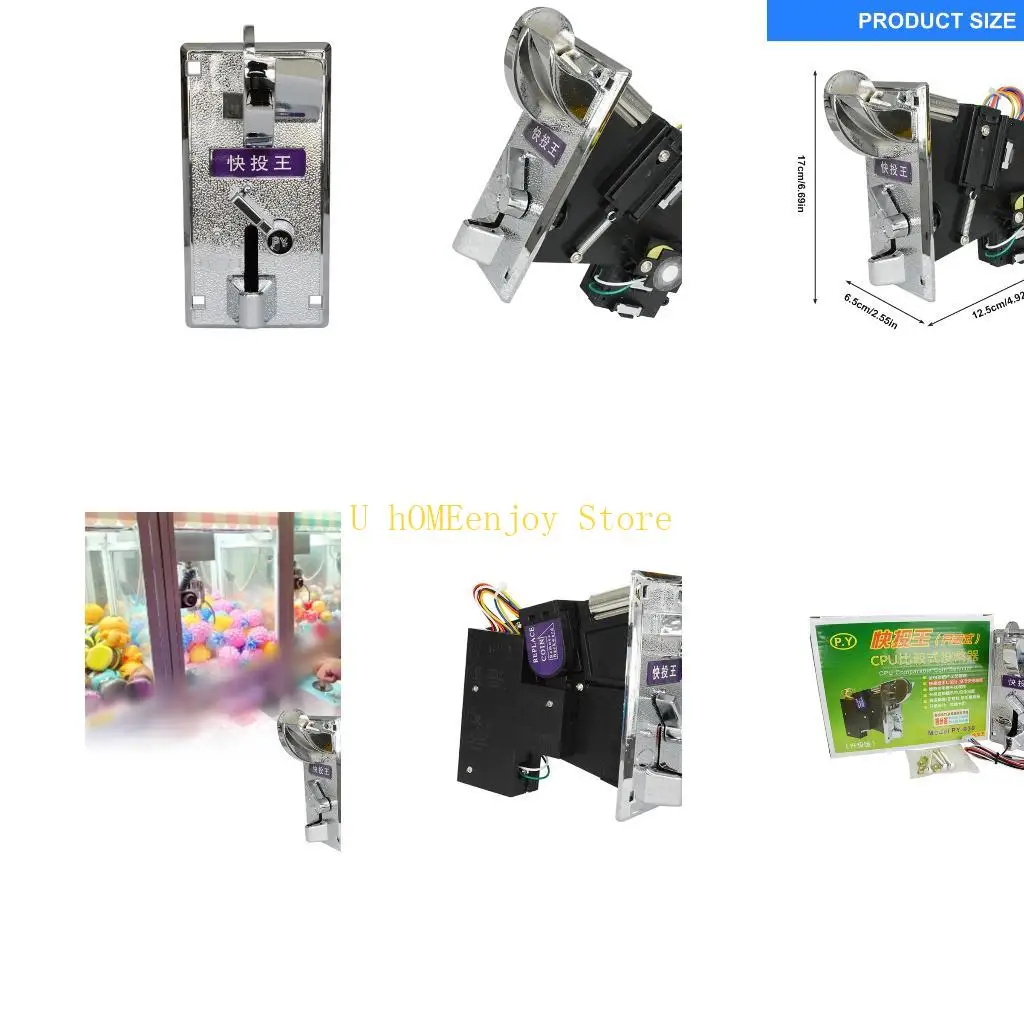 B0KF Coin Selector with Wire for Game Machine Electronic Coin Selector