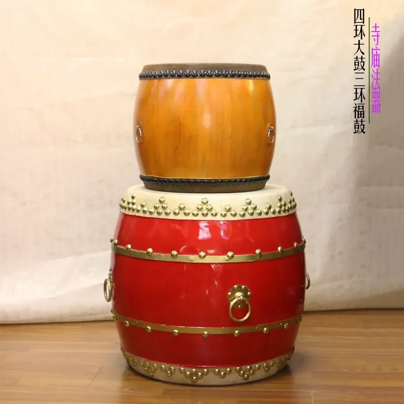 Nanmu Wood Vertical Drum Stand Buddhist Temple Dharma Utensil Cowhide Drum Rack Religious Supplies Wholesale Craft Decor Item