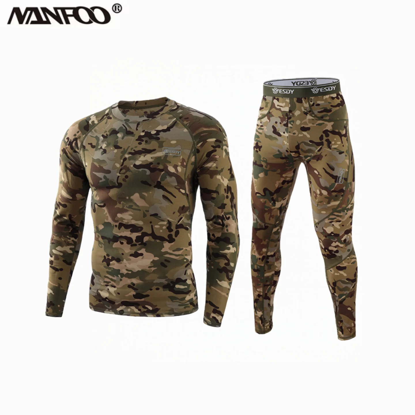 

Outdoor Camouflage Sports Underwear For Men Soft Breathable Elastic Thermal Fitness Training Underwear
