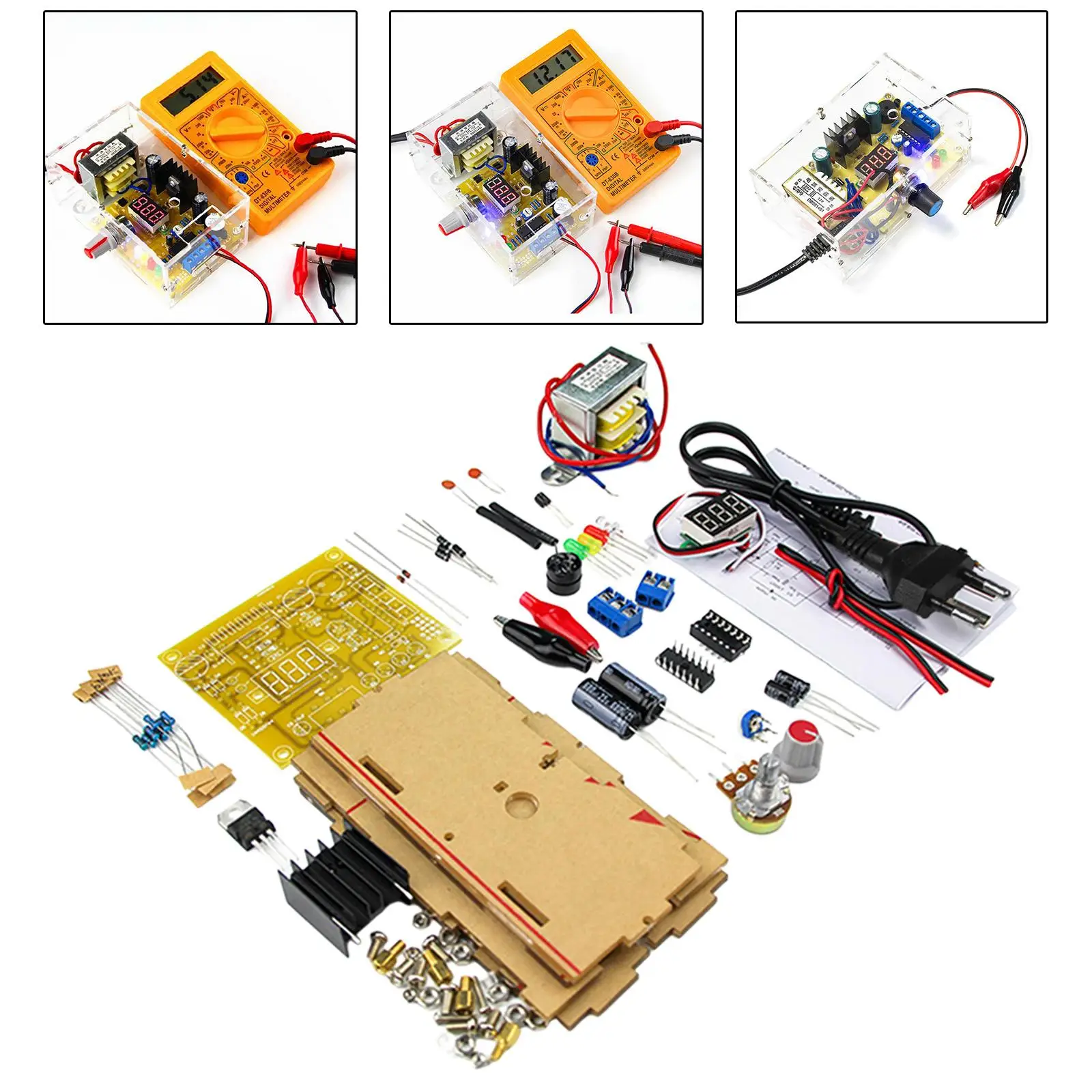 LM317 Adjustable Voltage Regulator Kit Compact Sturdy Lightweight for Adults