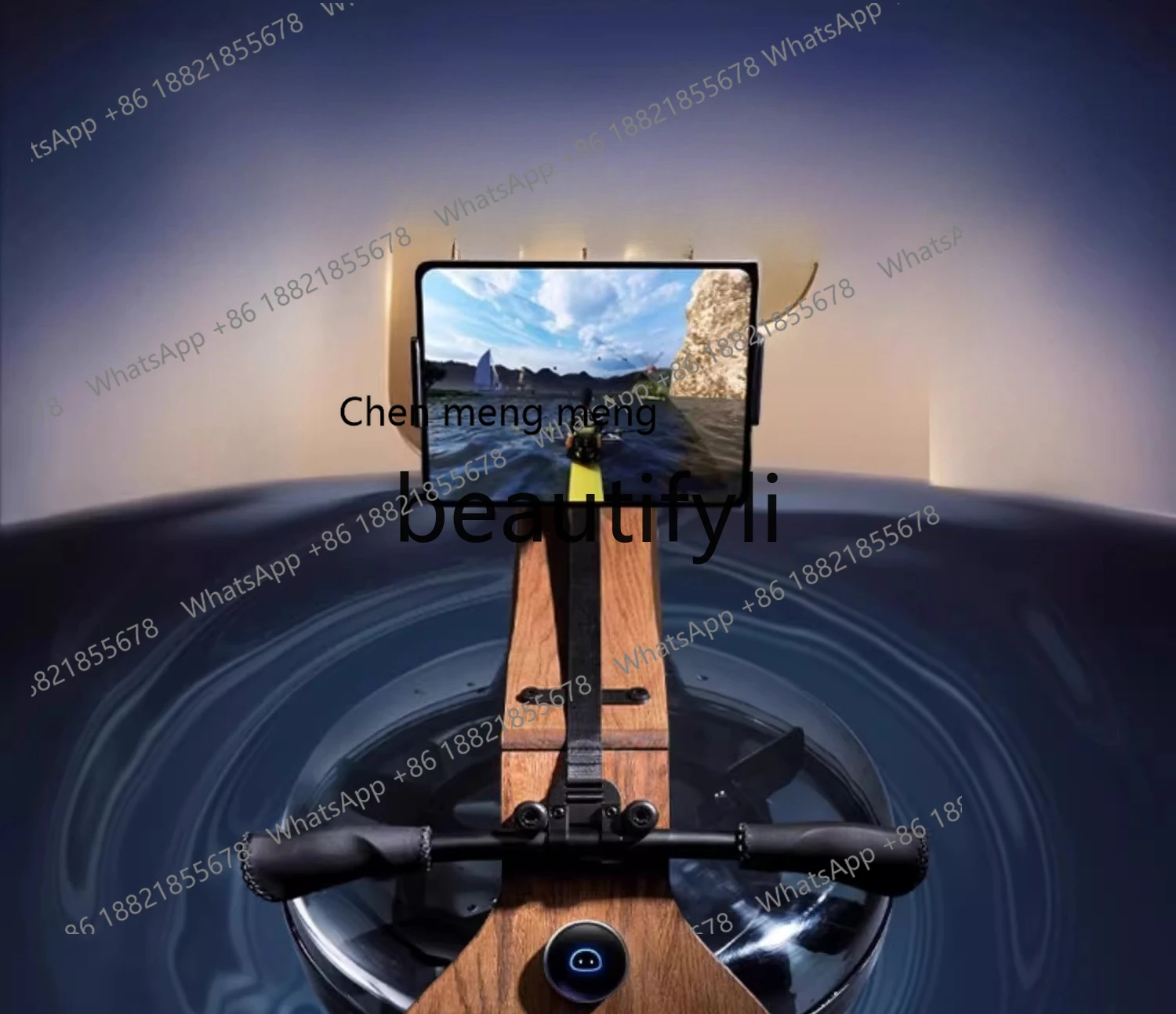 Machine à rameur pliante intelligente, résistante à l'eau, équipement de fitness magnétorésistif pour la maison