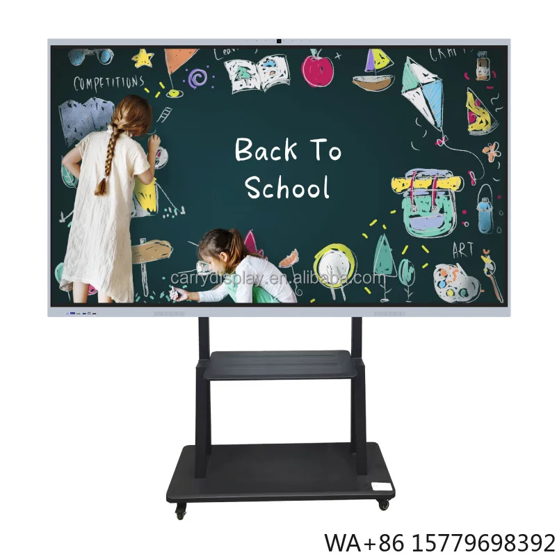 

65/75/86 Inch Portable Finger Touchscreen Interactive Whiteboard Education Device Smart Technology for School