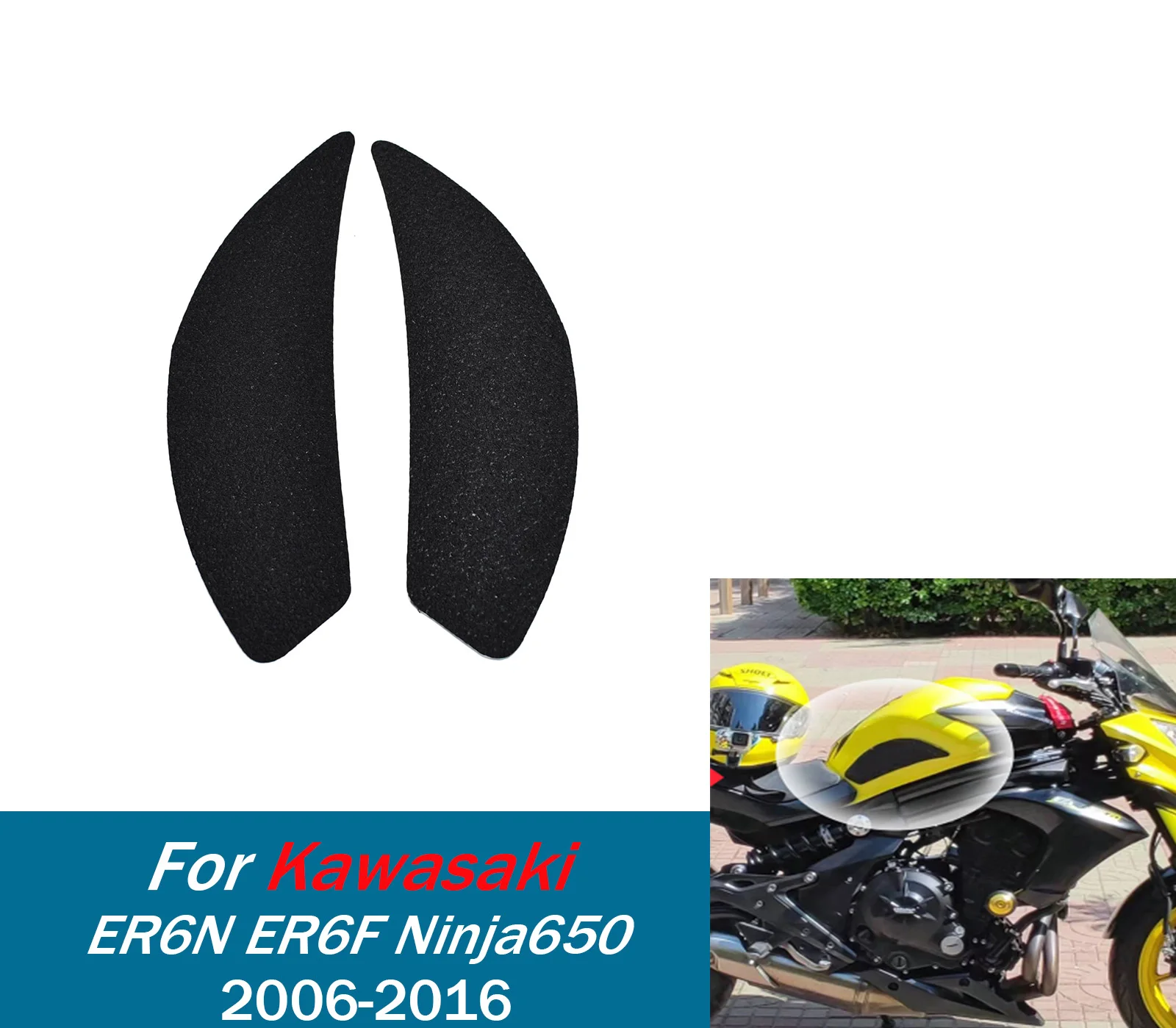 

﻿ Мотоциклетный бак, тяговая боковая накладка, газовое топливо, наколенник, наклейка для Kawasaki ER-6N ER-6F 2006-2016, наклейки, аксессуары