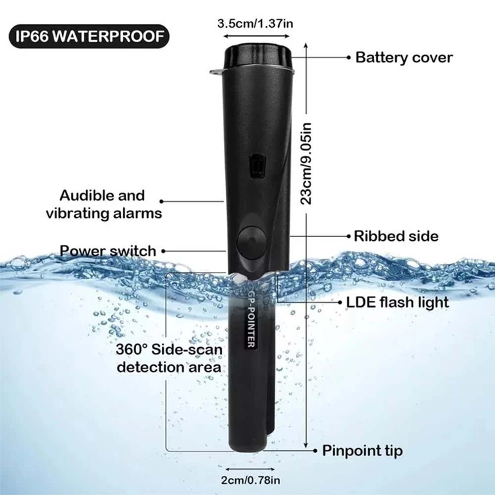 Metal Detector Handheld Diving Detector GP Pointer Metal 360 Degree Scan Accurate Pointer Waterproof Coil Security Detector image 4