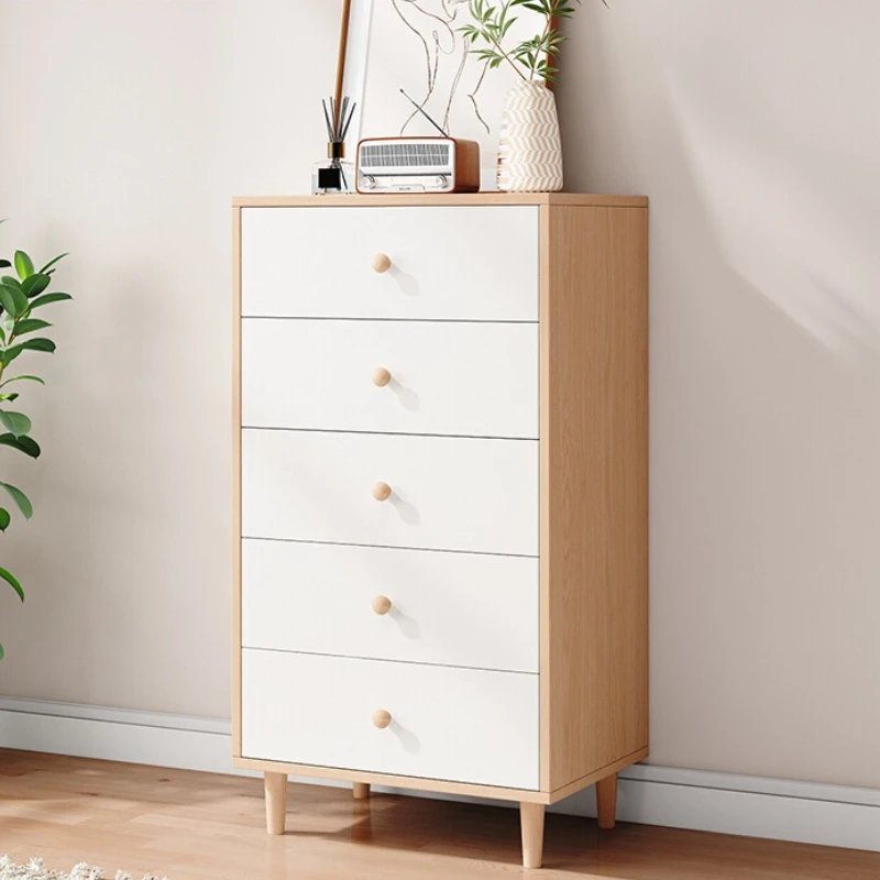 

luxury modern Wooden chest of drawers Mid-century Multipurpose living room cabinets 60x40x110cm Storage locker furniture home