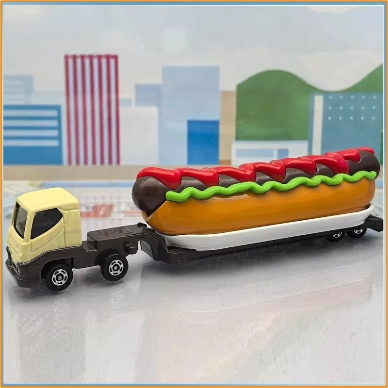 Genuine Tomica New Long Type Die-Cast Car No.146 Hot Dog Fast Food Truck Model Toy Gift view 2