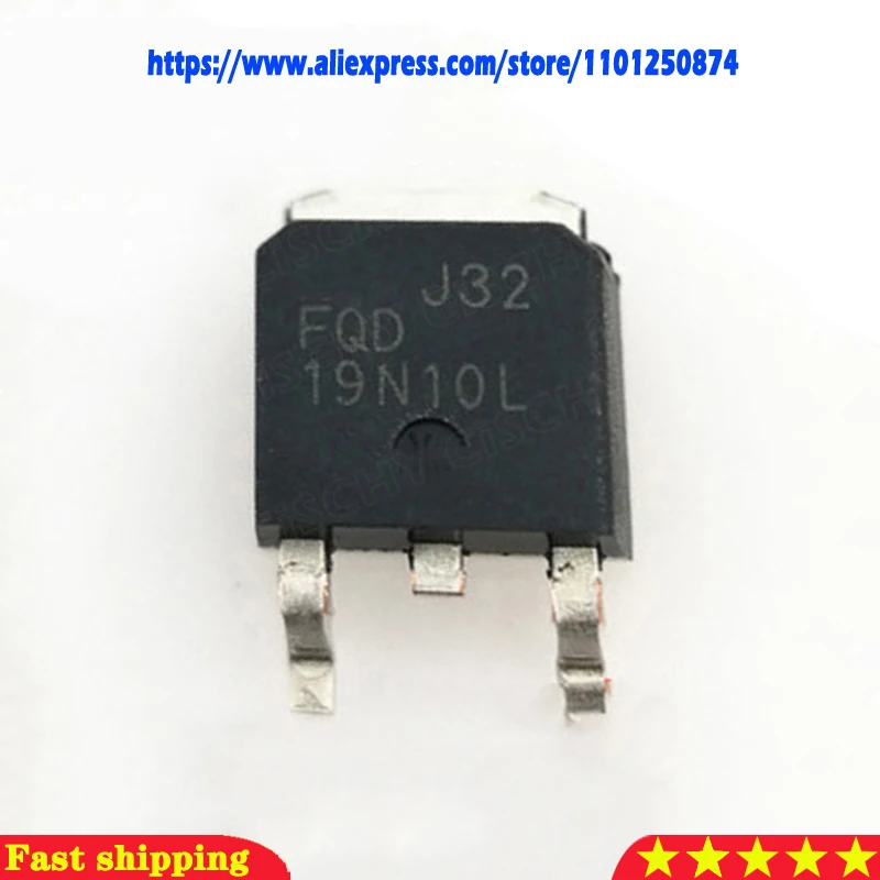 10pcs/lot FQD19N10 FQD19N10L    TO-252  19N10L  19N10   In Stock