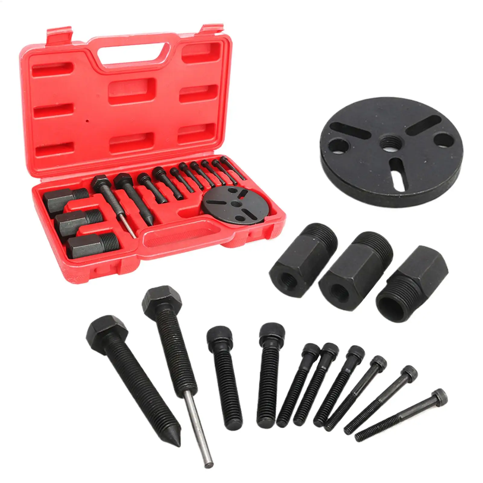 

14 Pieces Car Air Conditioning Clutch Disassembly Tool Kit Car Air Conditioning Bearing Puller Clutch Bearing Disassembly Puller