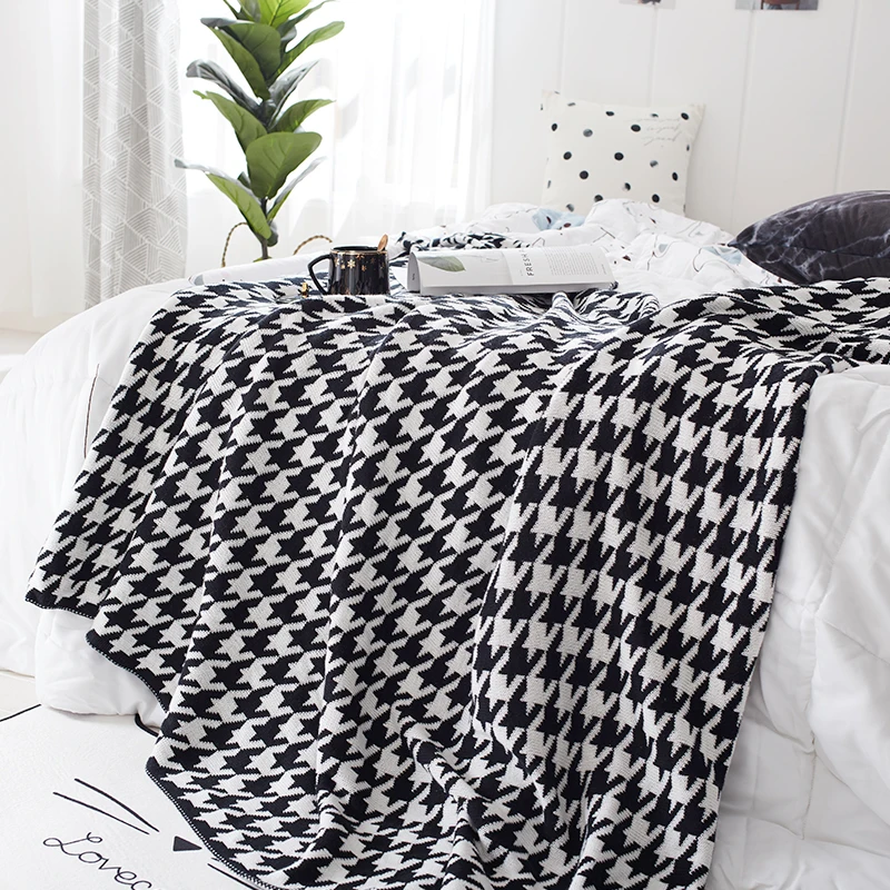 

The Scandinavian Sanctuary Throw Knitted Cotton Blanket Signature Bird Motif with Wearable Comfort Cloud-Soft bedspread Accent