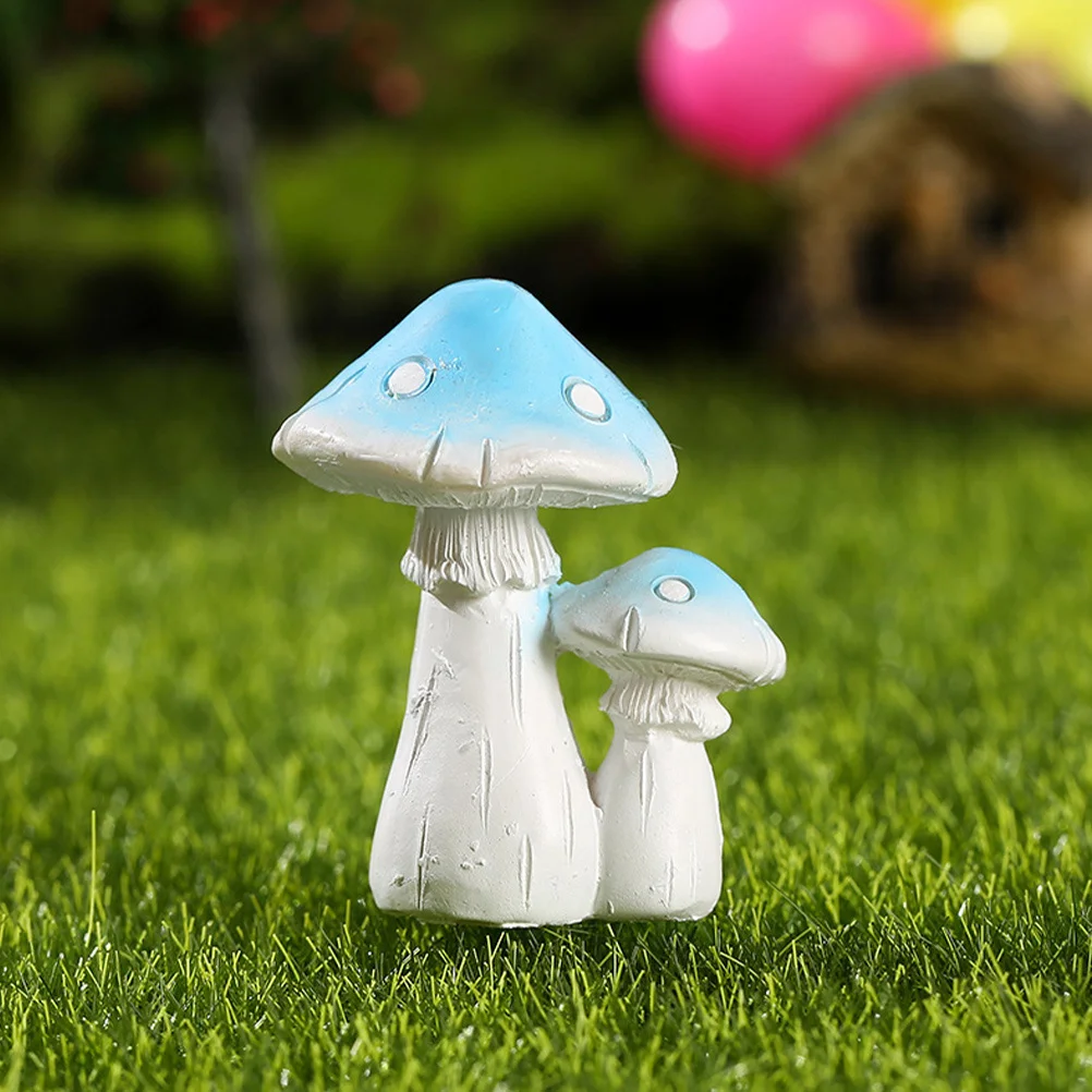 3 قطعة الفطر الصغير الراتنج الساحر المشهد الصغير ديكور حديقة صغيرة الحلي الفطر الحلي الراتنج الفطر الديكور #1