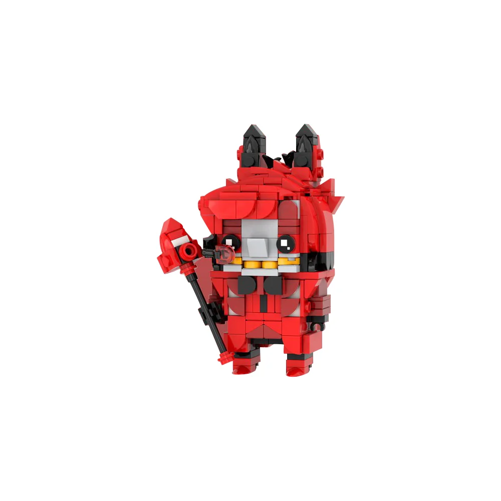 Gobricks MOC Husk Niffty Brickheadz Model Building Blocks Cartoon Hazbineds Hotels Broadcast Demons Alastors Bricks Toy Kid Gift