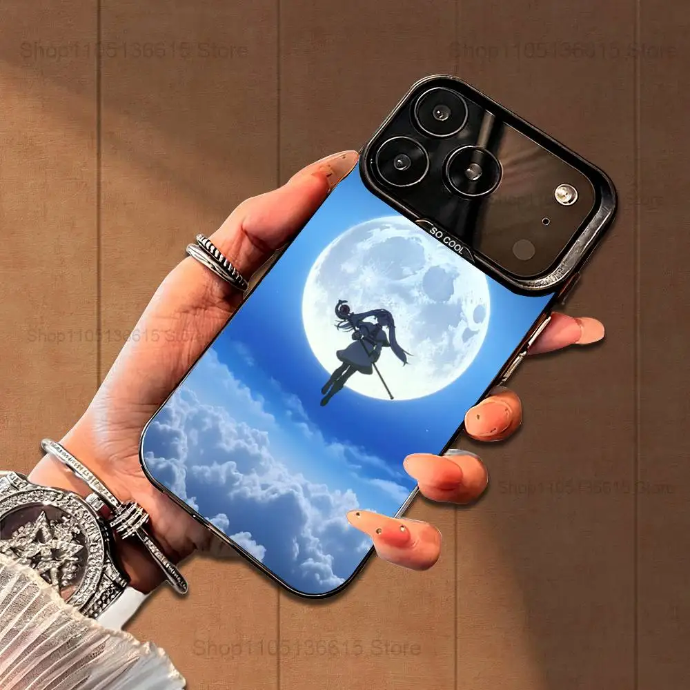 Capa de telefone animada f-freren fofa para iphone 16,15,14,17,13,12,11, mini, pro, se,xs, max, capa de silicone preta fosca