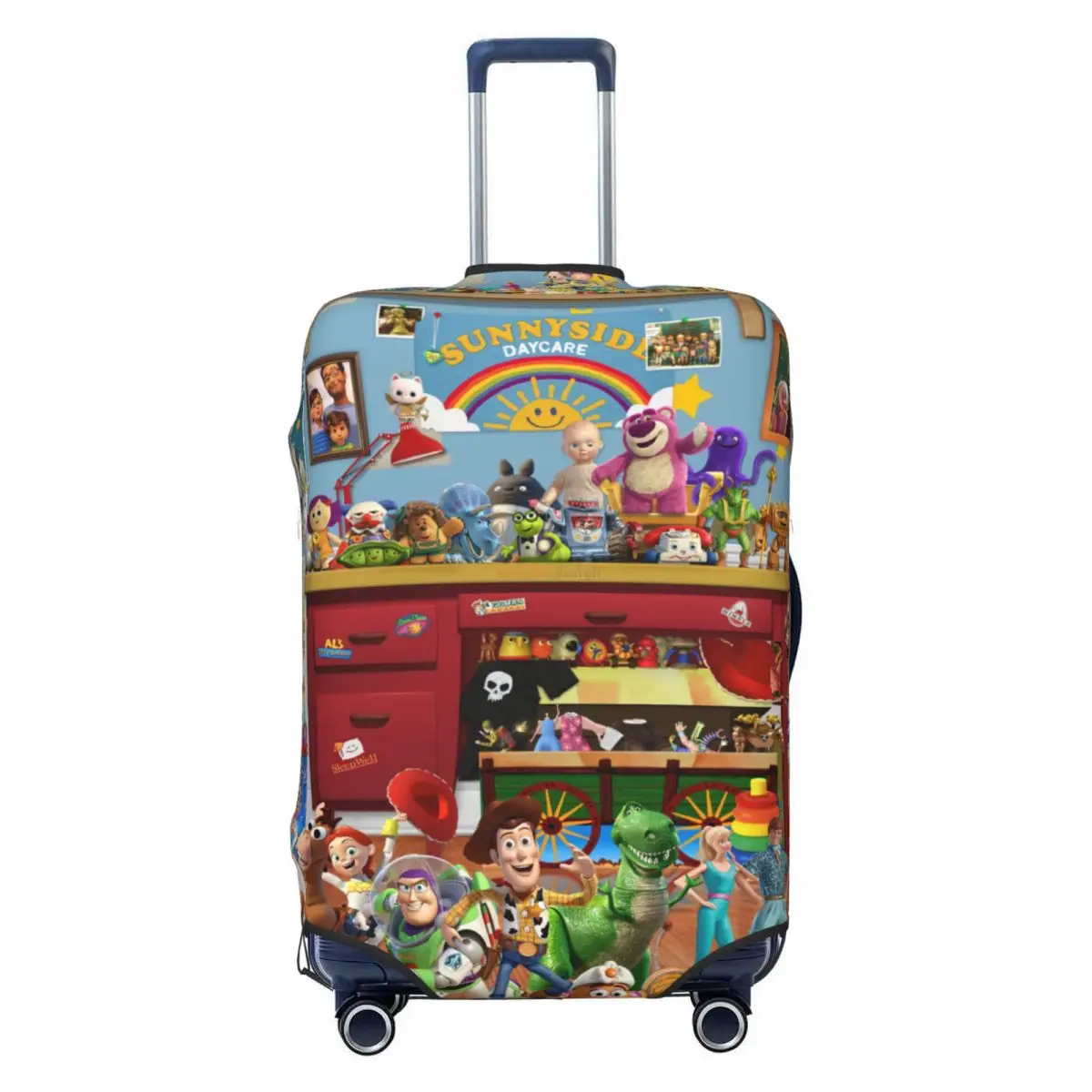 

Complete Toy Story Characters Luggage Cover Elastic Animated Travel Suitcase Protective Covers Suit For 18-32 inch