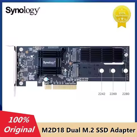 Original Synology M2D18 Dual M.2 SSD Adapter Card PCIe 2.0x8 Adapter Card