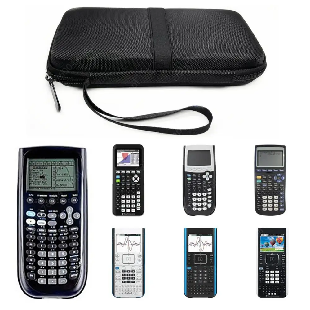 EVA Graphing Calculator Carrying Case Protective Box Waterproof with Mesh Pocket Anti Scratch for Texas Instruments TI-Nspire CX