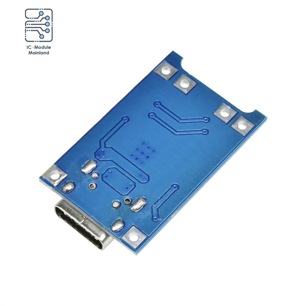 Lithium Battery Charger Module, Tipo C, USB, 5V, 1A, placa de carregamento com funções de proteção, PCB para Arduino DIY, TC4056A, 10Pcs