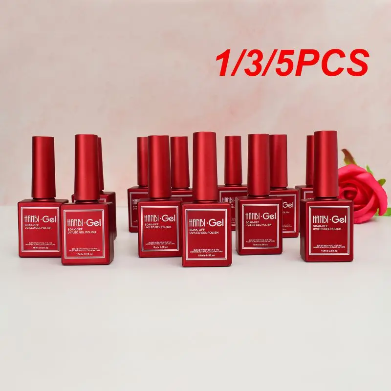 Esmalte de uñas en Gel, serie roja, 1/3/5 piezas, 12 colores, accesorios para manicura