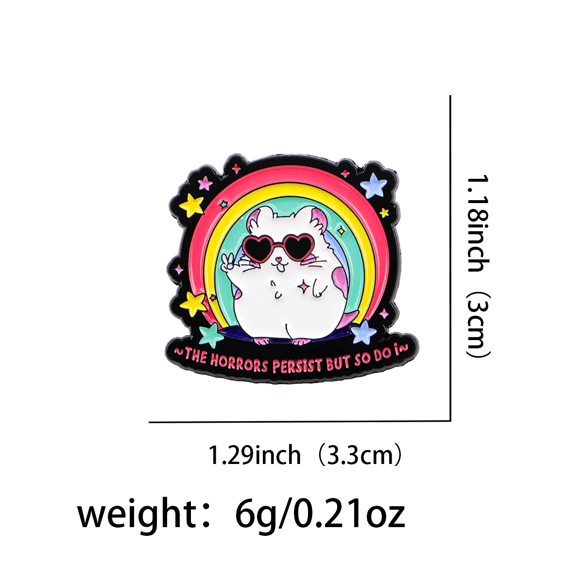 لطيف الهامستر المينا دبوس يقتبس روح الدعابة شارات على ظهره المرأة دبابيس قبعة التلبيب دبابيس تأثيري اكسسوارات اللعب الهدايا