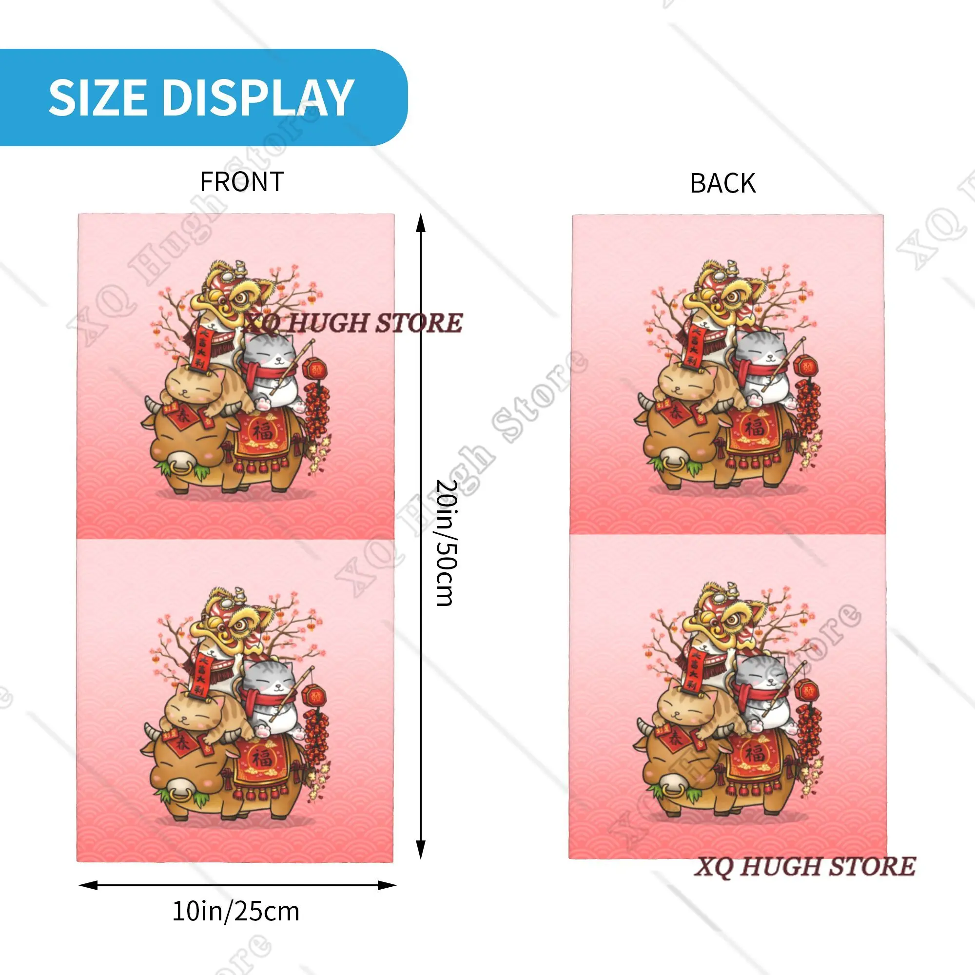 Custom Lucky Cat Revolution Bandana Neck Warmer Women Men Winter Ski Hiking Scarf Gaiter Japanese Maneki Neko Face Cover