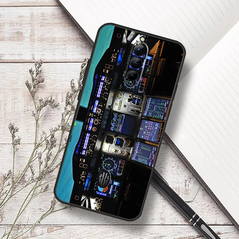 حافظة أدوات قمرة القيادة لطائرة هليكوبتر الطيران لهاتف ZTE Nubia Red Magic 10 Pro Plus 6 7 8 9 6S 8S 9S Pro 5G 6R RedMagic 10 Air Funda