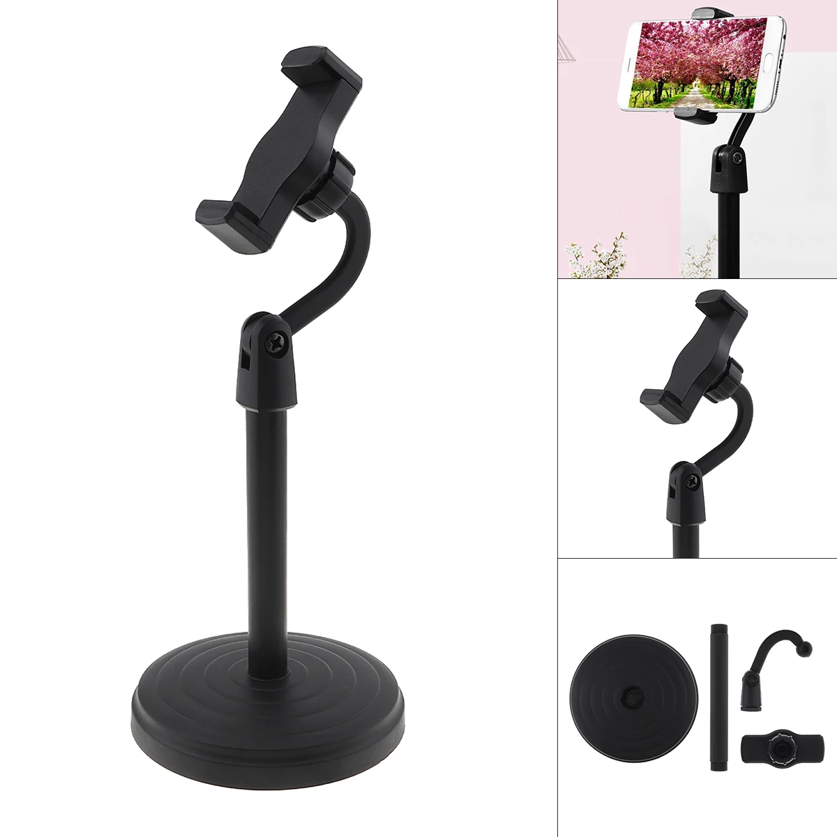 

Multi-functional Mobile Phone Stand Base Weighting for Live Broadcast Holder Phones Stand for live Broadcast and Watching TV