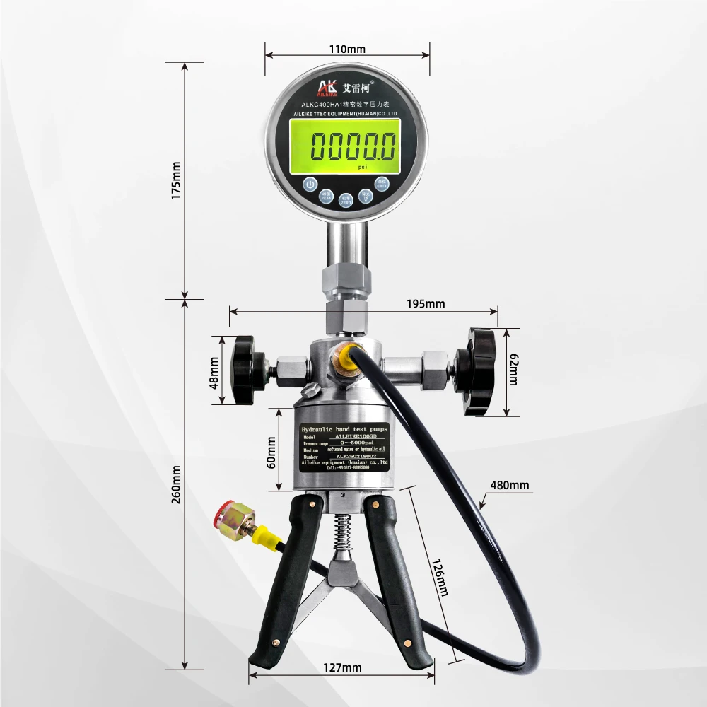 

Handheld Hydraulic Pump for Shipshandheld Hydraulic Instrument for Ships Aileike106S Digital Pressure Gauge Alkc400ha1 Pressure