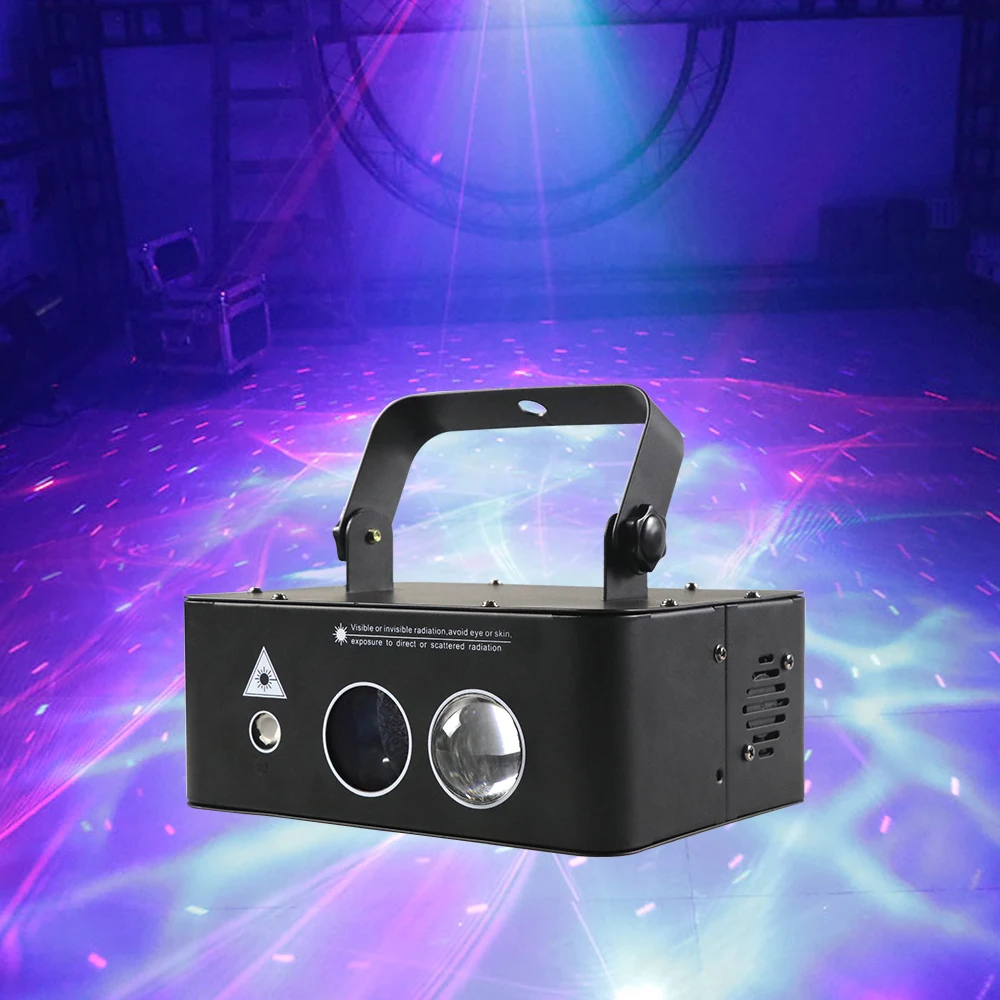 DJ Laser Light Starry Sky Aurora Water Wave 3 Effect in 1 Disco Laser Projector Spot Light Effect Blue Wave for Stage Party Club