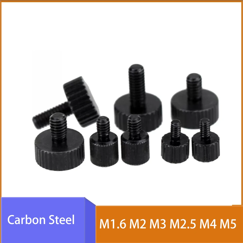 Head Dia 4/6/7/10mm Knurled Thumb Screws M1.6 M2 M3 M2.5 M4 M5 Caliper/lens Hand Twist Adjustment Fixing Screw Black/White