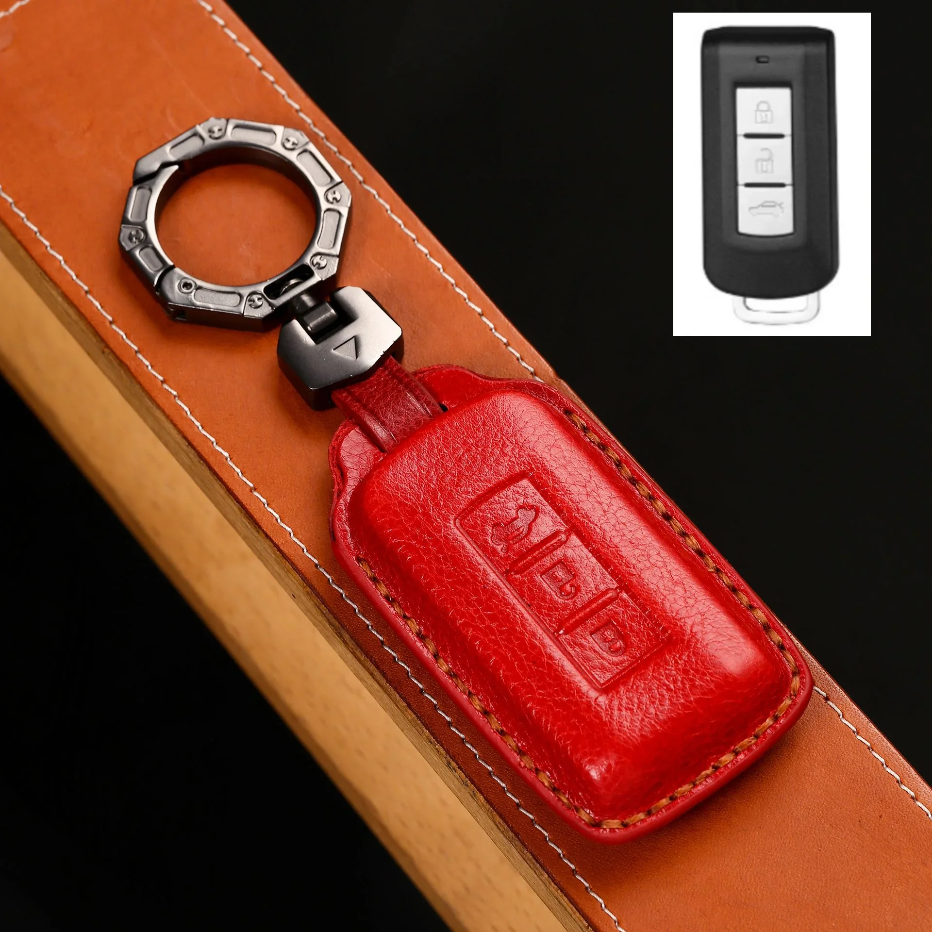 

1pc Car Key Case Cover For Mitsubishi Outlander 2015 2017 Xpander Triton ASX LANCER Pajero Sport 3 2020G Eclipse Cross L200