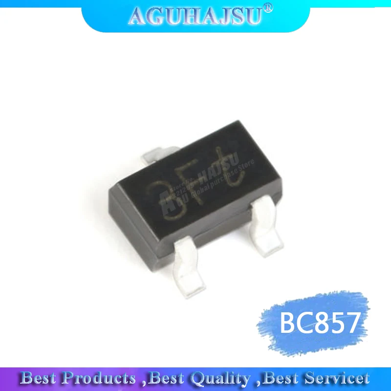 100PCS BC857B SOT23 BC857 SOT SMD SOT-23 3F new 0.1A/45V PNP