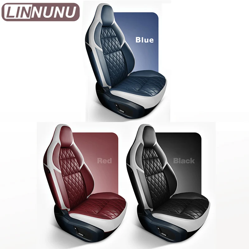 LINNUNU Fit for Extremely Krypton ZEEKR 001 Car Seat Cover leather Auto Seat Protector Vehicle Cushion four season Accessories