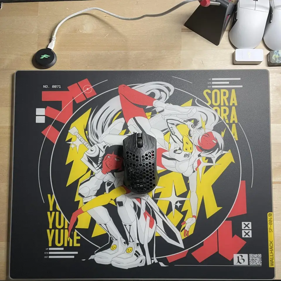 WALLHACK ARCADE TWINS Glass Mouse Pad Upgrade Coated Full Coverage