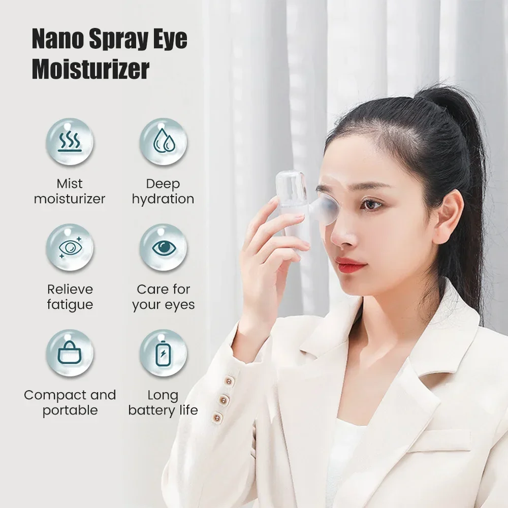 Electric Eye Steamer Eye Moistener Steam Sprayer Facial Humidifier Spa Skin Humidifier for Eyes Face Sauna Sinuses Moisturizing