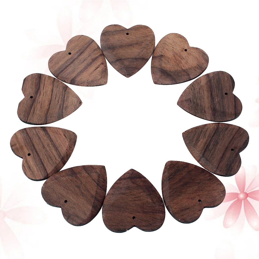 

10pcs Heart Plectrum Heart Shape Guitar Pick Pick Plectrum Lightweight Durable Bass Accessories Wooden Guitar Components
