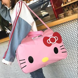 Hello Kitty travel bag waterproof large-capacity cute cartoon KT duffel bag female portable short-distance travel bag sports bag