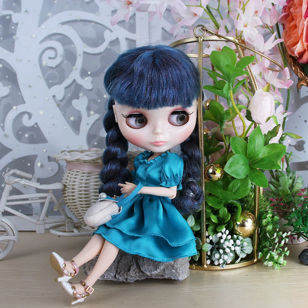 ICY DBS blyth doll white skin joint body shiny face Heavy Metal Wavy Hair 1/6 bjd toy 30cm nude doll girls gift anime