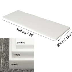 High Density Seat Cushion Foam Rubber Replacement Polyurethane Upholstery Cushion Pad White Firm Foam Sheet Cushion Pads
