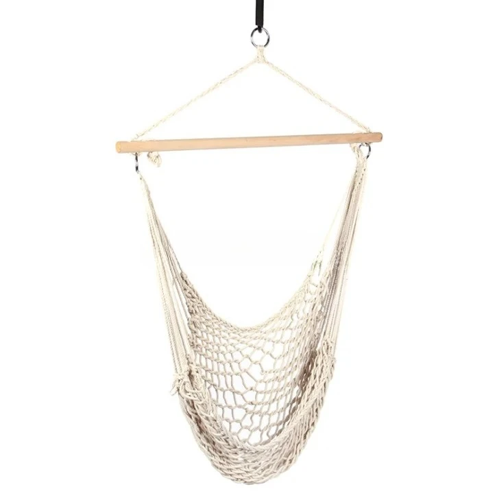 

TOPIND Cotton Hanging Chair Swing Hammock Chair Rope Swing With Wood Stick