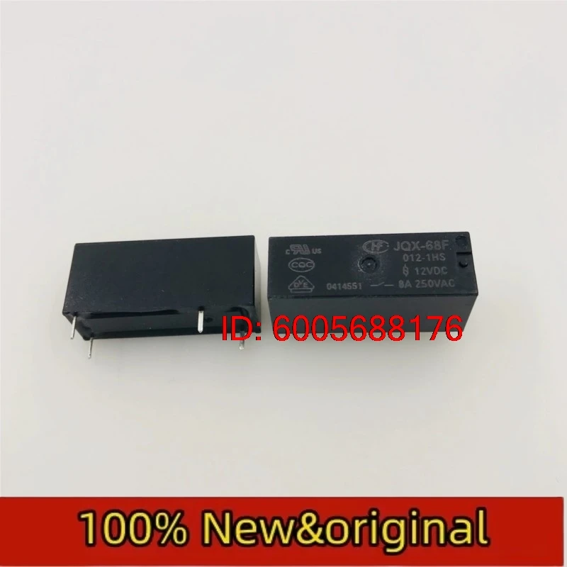 10PCS HF JQX-68F-012-HS 12VDC group normally open 4-pin 8A250VAC Hongfa relay Original & Brand New