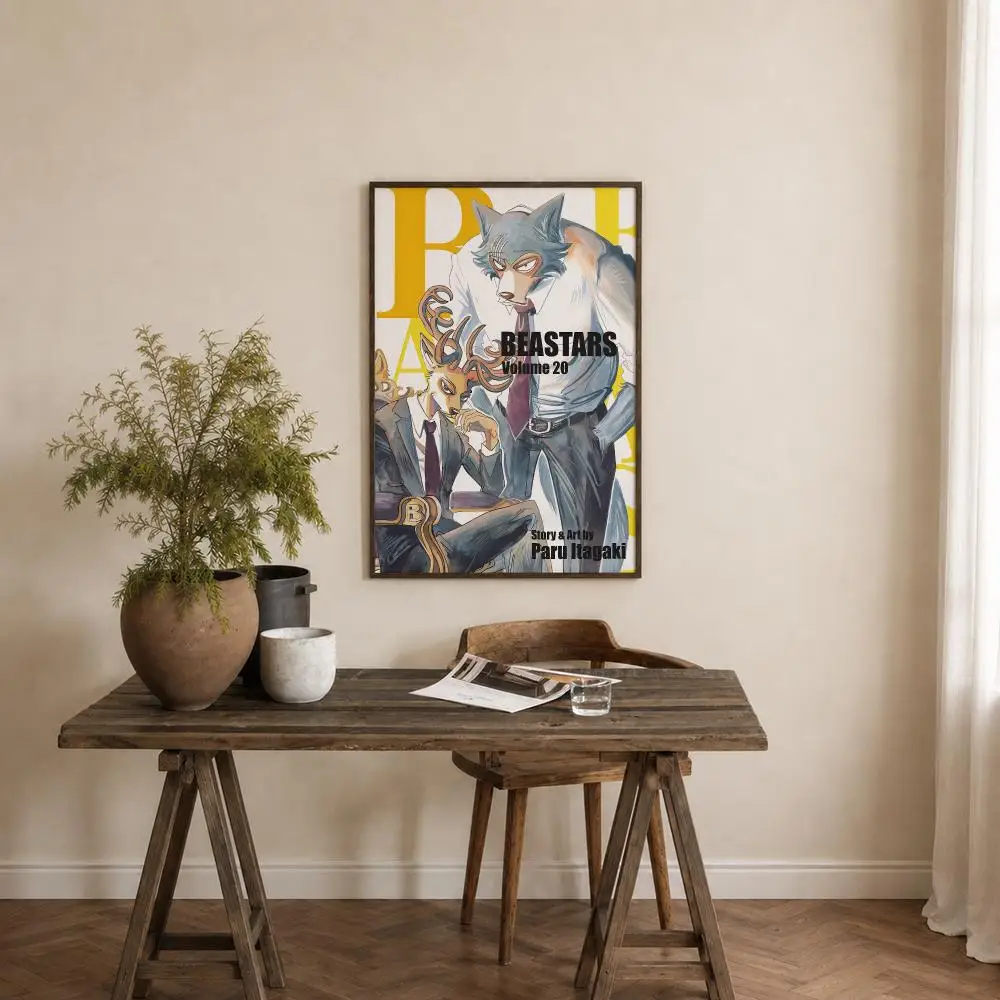 Anime BEASTARS Poster Self‑Adhesive Waterproof PP Poster Coffee House Bar Wall Art Sticker Room Home Decor